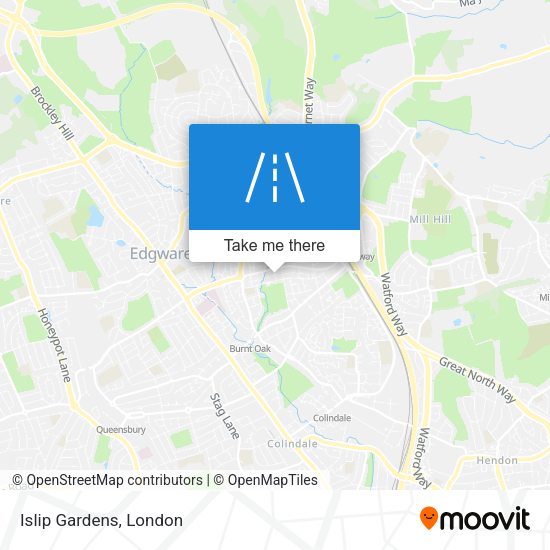 Islip Gardens map