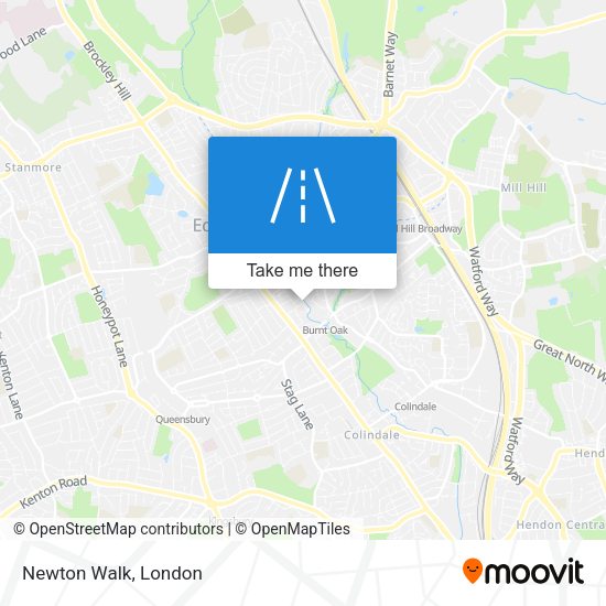Newton Walk map