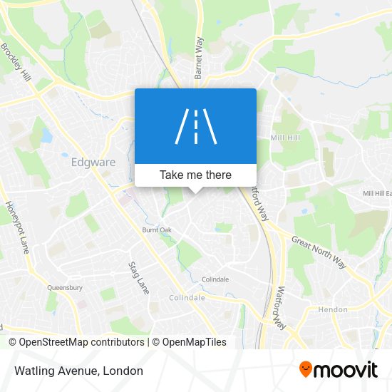 Watling Avenue map