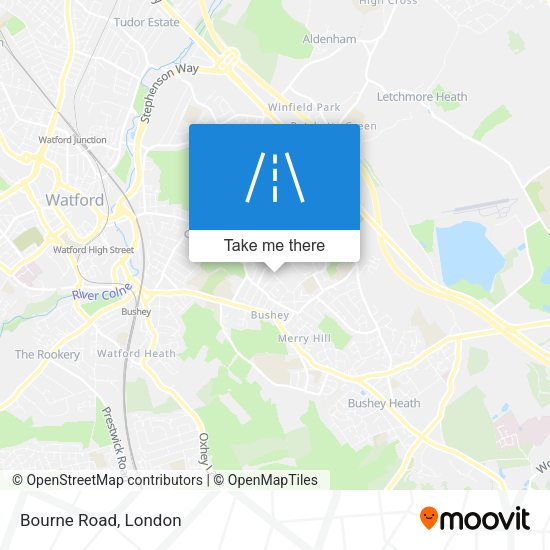 Bourne Road map