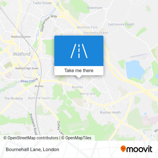 Bournehall Lane map