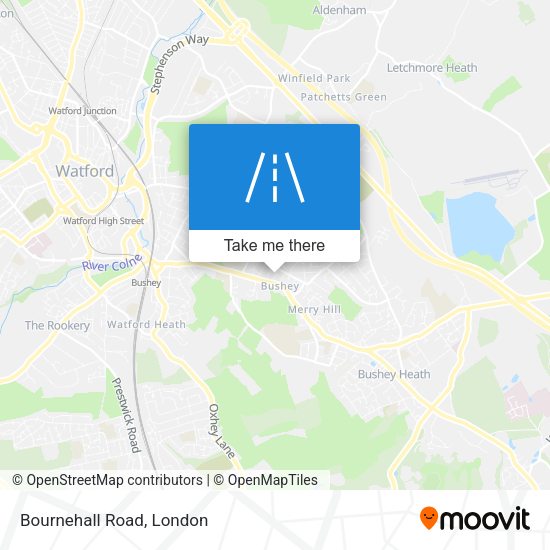 Bournehall Road map
