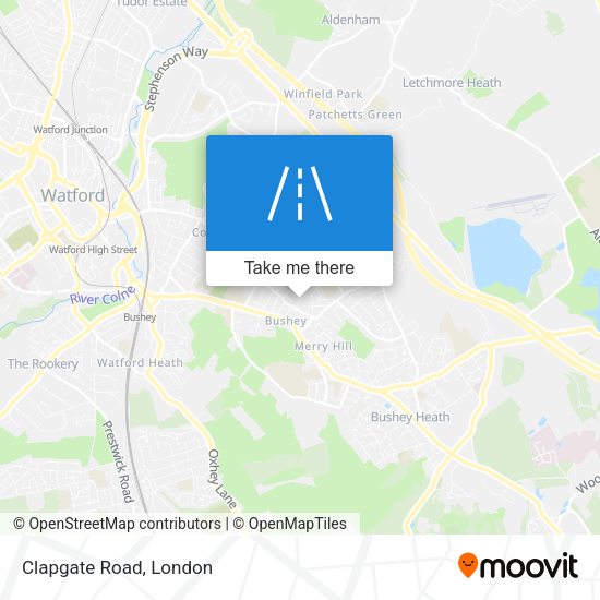 Clapgate Road map
