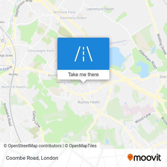 Coombe Road map