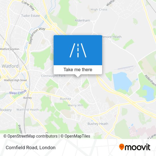 Cornfield Road map