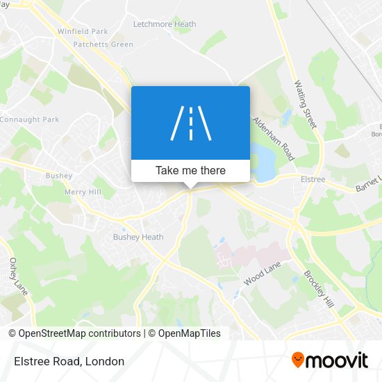 Elstree Road map