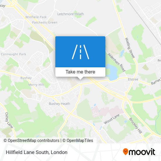 Hillfield Lane South map