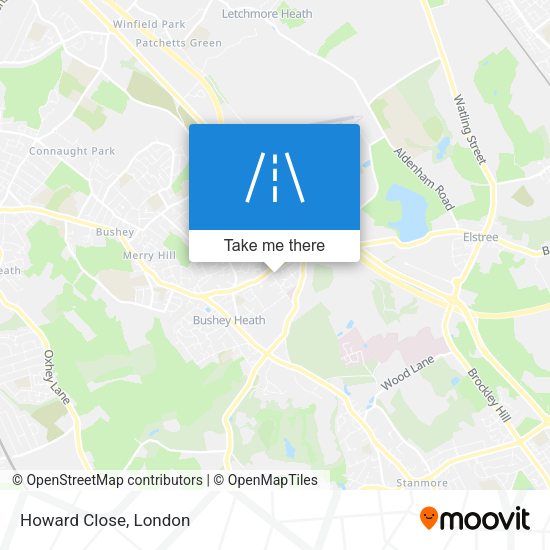 Howard Close map