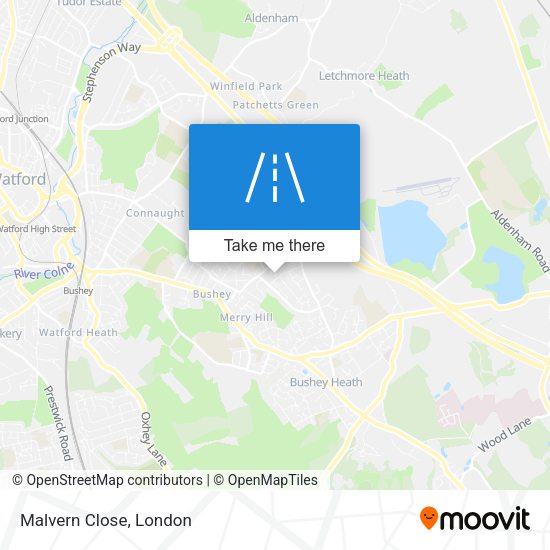 Malvern Close map
