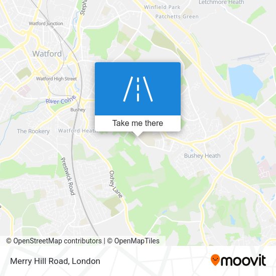 Merry Hill Road map