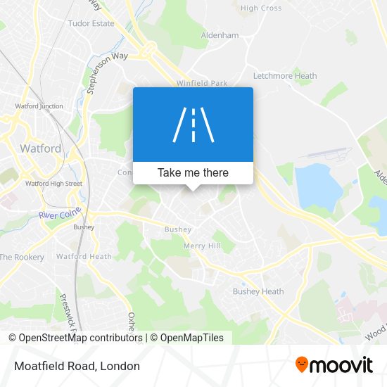 Moatfield Road map