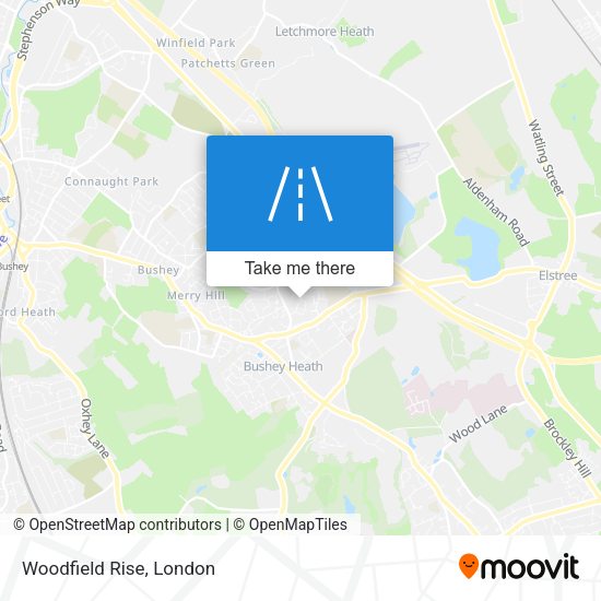Woodfield Rise map