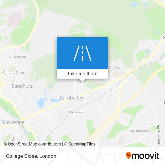 College Close map