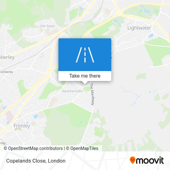 Copelands Close map