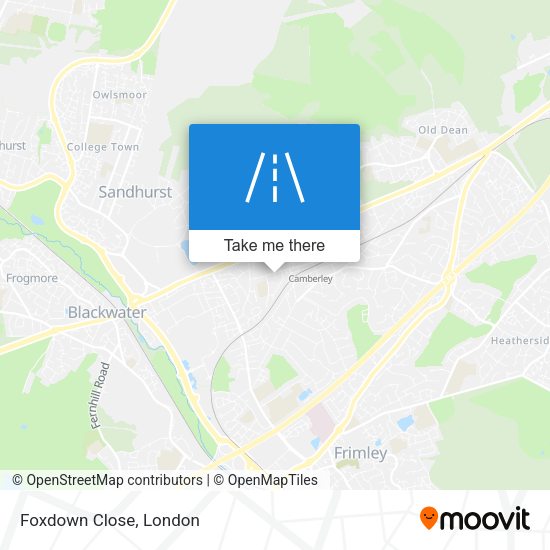 Foxdown Close map