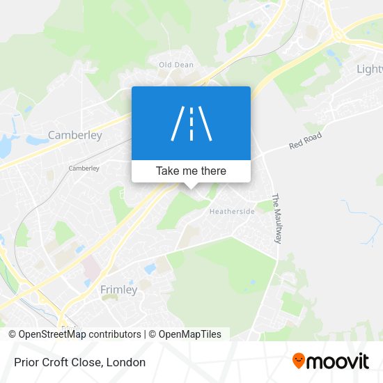 Prior Croft Close map