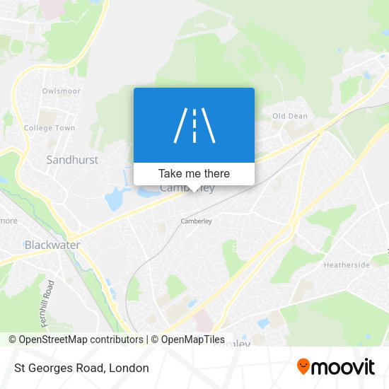 St Georges Road map