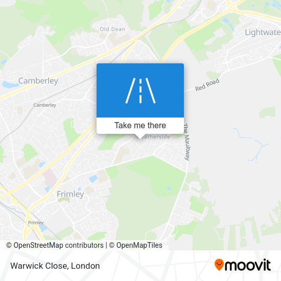 Warwick Close map