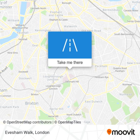 Evesham Walk map