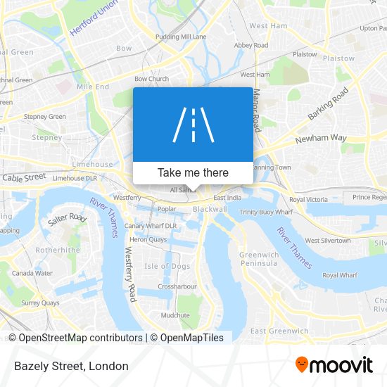 Bazely Street map
