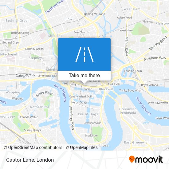 Castor Lane map