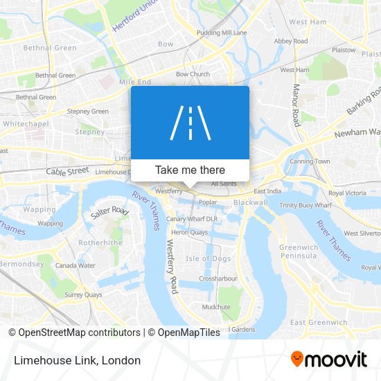 Limehouse Link map