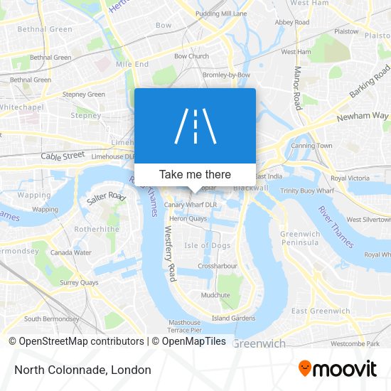 North Colonnade map