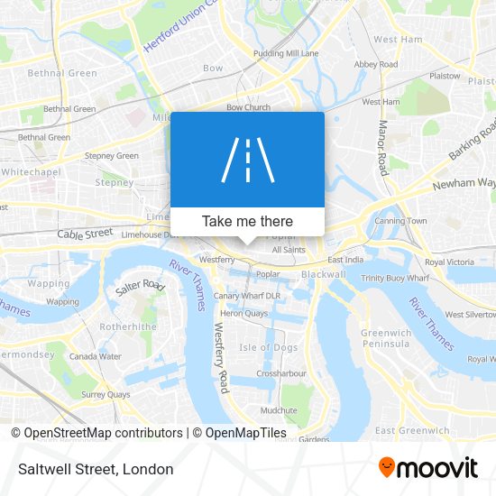 Saltwell Street map