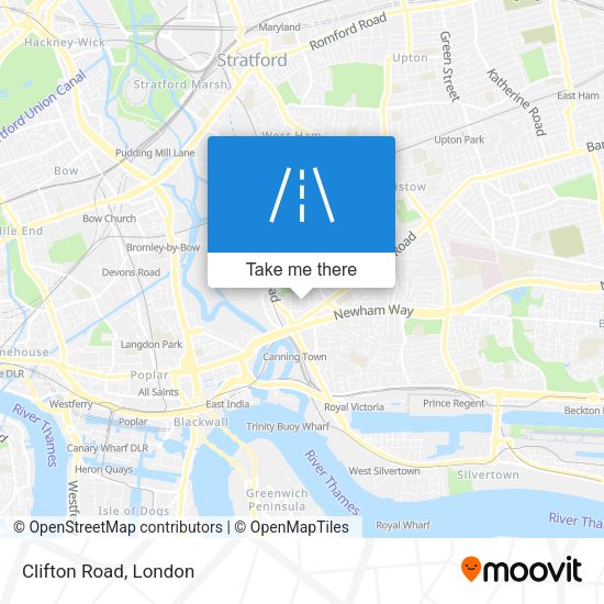 Clifton Road map