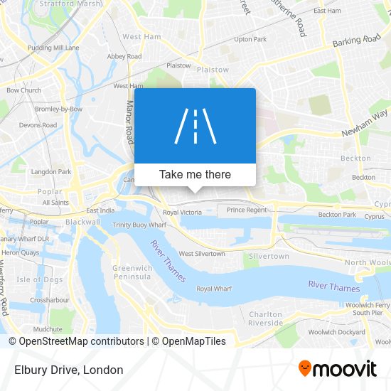 Elbury Drive map