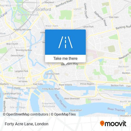 Forty Acre Lane map