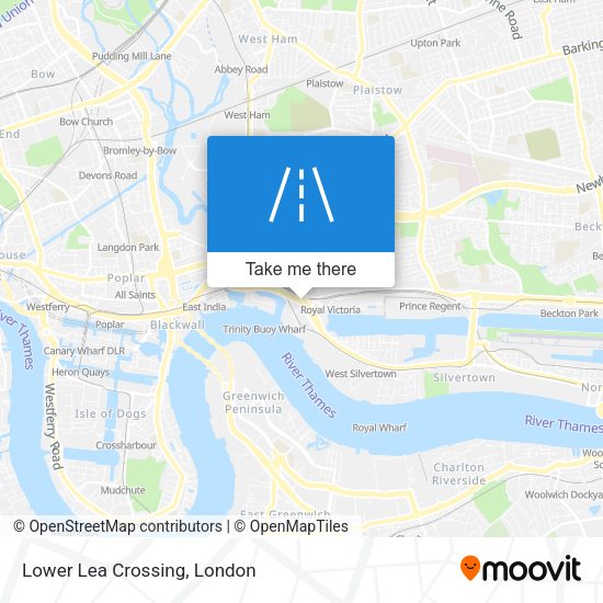 Lower Lea Crossing map