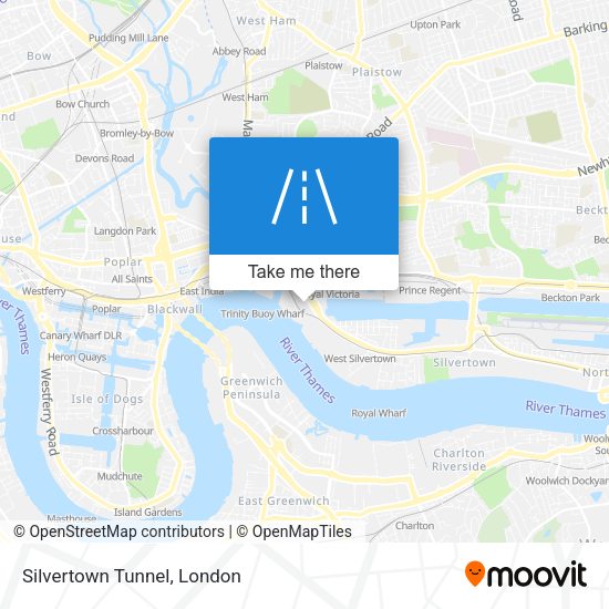 Silvertown Tunnel map