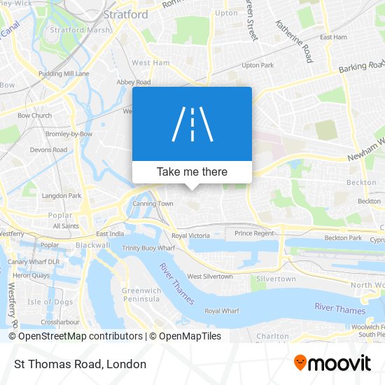 St Thomas Road map