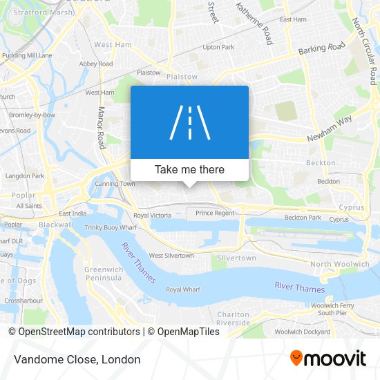 Vandome Close map