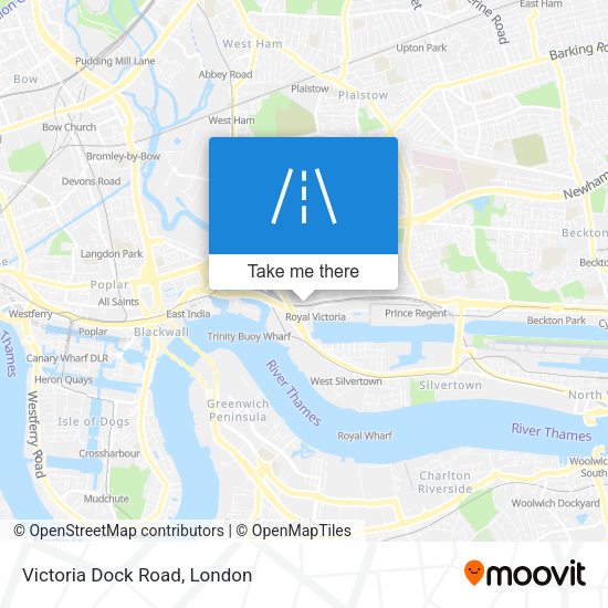 Victoria Dock Road map