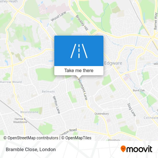 Bramble Close map