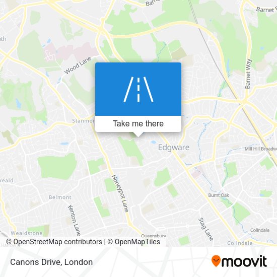 Canons Drive map