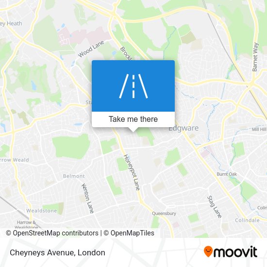 Cheyneys Avenue map