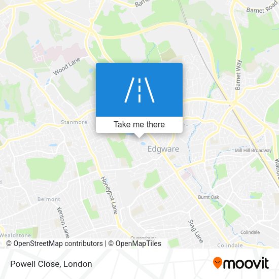 Powell Close map
