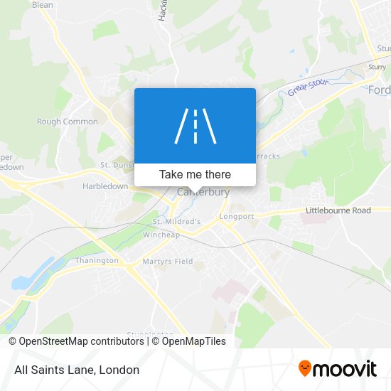 All Saints Lane map