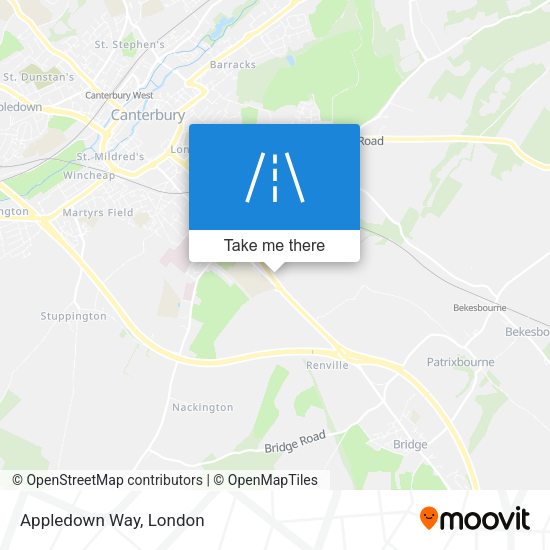 Appledown Way map