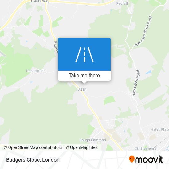 Badgers Close map