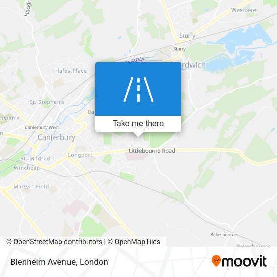 Blenheim Avenue map