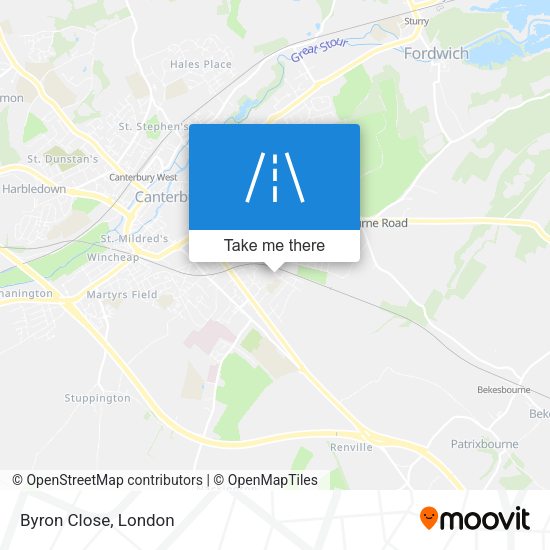 Byron Close map
