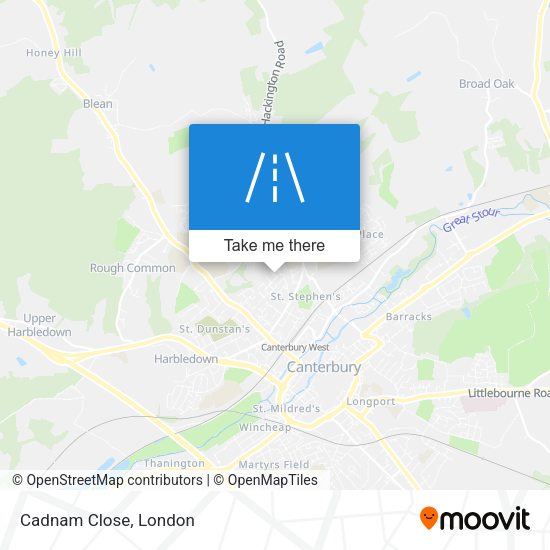 Cadnam Close map