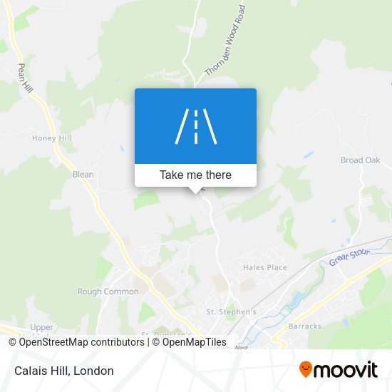 Calais Hill map
