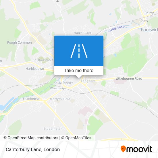Canterbury Lane map