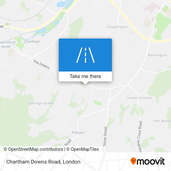 Chartham Downs Road map