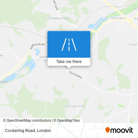 Cockering Road map